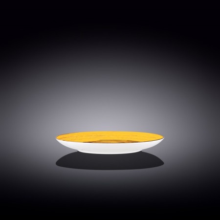Round plate Wilmax England Spiral, D = 18 cm, yellow color-1