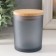 Bank for candles glass with a black semi -meter lid 220 ml 7x7x8.4 cm