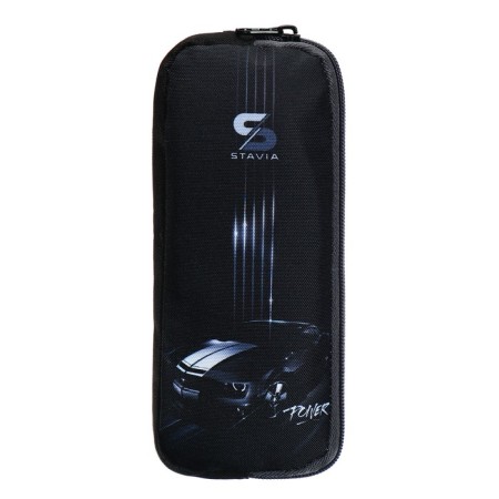 Penal soft, 2 compartments, volumetric, 90 x 220 x 40 mm, Stavia "Monochrome machine" Black 86164