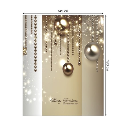 The tablecloth "New Year's shine", rectangular, Saten, size 145x180 cm-1