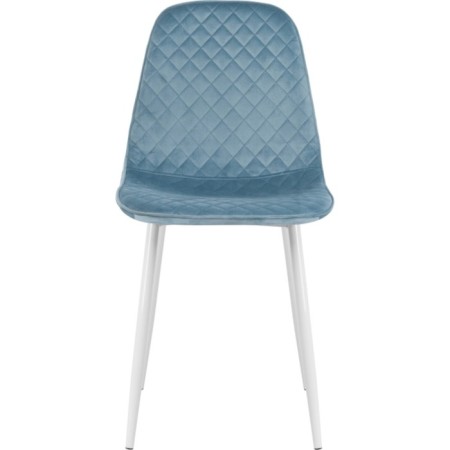 Capri Metal/velor, white/blue 44x52x86 cm stool-2