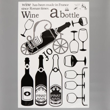 Stick plastic interior black "winery" 60x90 cm-1