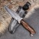 Caucasian knife, tourist "east" with scabbard, steel - 40x13, handle - nut, 14 cm