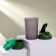 Sports shaker with a bowl for protein, gray-green, 500 ml