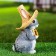 Garden figure "Bunny in a straw hat with a butterfly" 12x13x22cm