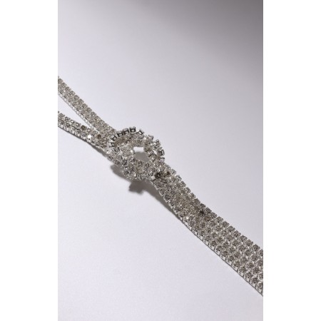 Set 2 objects: earrings, pendant "Elegance" burn, white color in silver, 42 cm-8