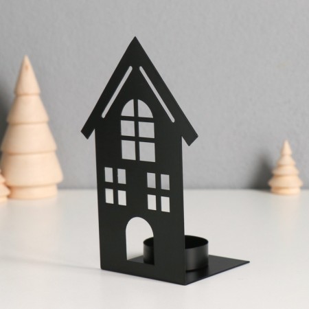 Summary Metal for 1 candle "House" d = 4 cm 7x9x14.5 cm-3