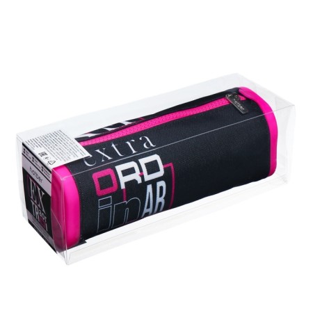 Penal soft, 1 compartment, quadro, 70 x 200 mm, Hatber "ex" Silicon+textiles, black/pink npn_72256-4