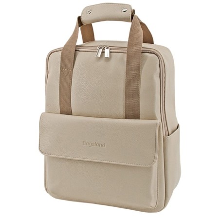 Bag-rhukesak B2750-23110, beige color, artificial leather, 27x13x35 cm