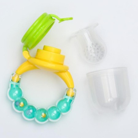 Nibbler for feeding, with silicone mesh, handle-pure handle, green color-2