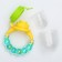 Nibbler for feeding, with silicone mesh, handle-pure handle, green color