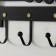 Decorative tree hooks "Key to home" Black, Mirror 4.5x40.5x14.5 cm