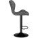 Barrier stool PORCH Metal/Eco -leather, black/gray 46x49x88 cm