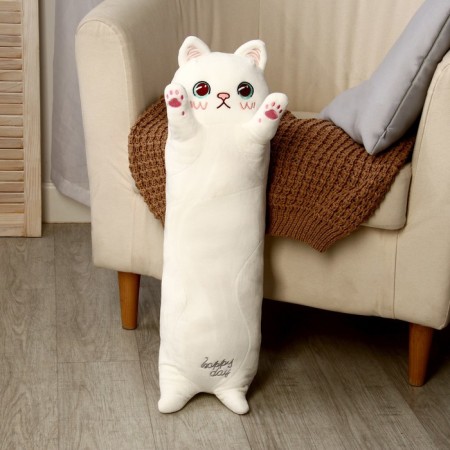 Soft toy-podushka "cat", 65 cm, white color