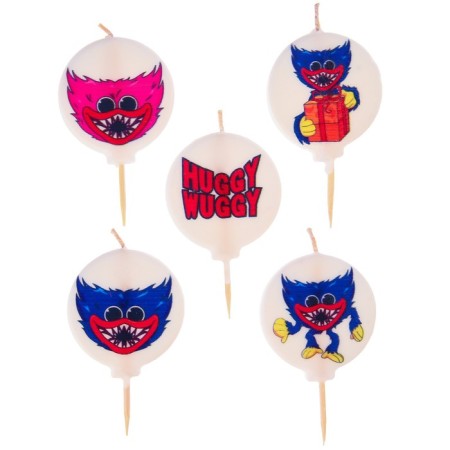 Candle for the cake "Happy Birthday!", 5 pieces, monster-1