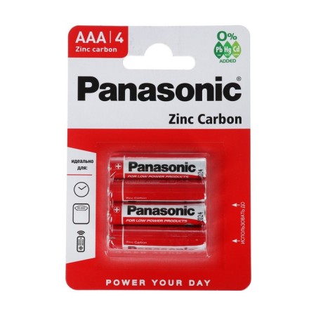 Salt battery Panasonic Zinc Carbon, AAA, R03-4BL, 1.5V, blister, 4 pcs.-1