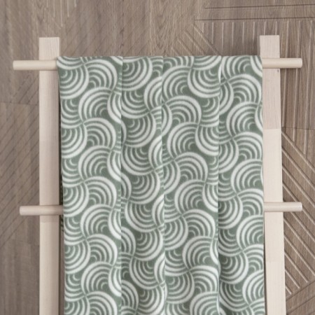 Fleet blanket "shells", size 100x140 cm, bog color-2