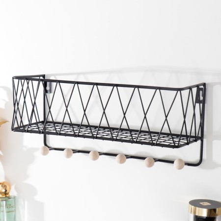 Decorative metal hooks "Network" black 15.5x12x35 cm