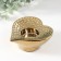 Ceramics candlestick per 1 candle "Heart" d = 4 cm gold 10.2x10.2x4.3 cm