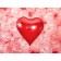Foil ball 32 "heart" without a pattern, metal, red color