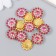 Decor for creativity Plastic "Fox Fuchsia Flower" set 12 pcs 1.4x1.4 cm