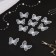 Knitted elements "Butterflies", 2.5 × 2.5 cm, 10 pcs, white color