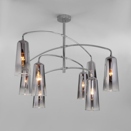 Ceiling chandelier with glass ceiling Omber, 60W, E14, 81x81x68 cm-2