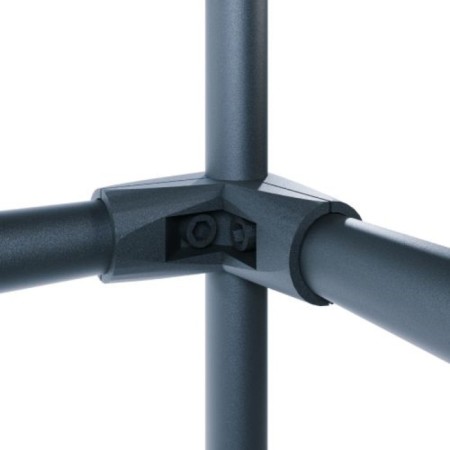 Corner connector 3 pipes, black color-1