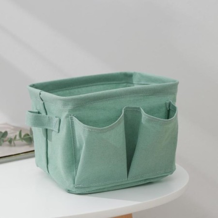 Storage basket "Tai", 2 pockets, 20 × 16 × 14 cm, green color-1