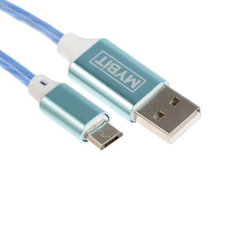 Mybit, microUSB - USB, dynamic LED backlight, 2 A, 1 m, only charging-1