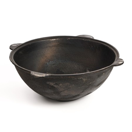 Cast iron cauldron, 16 l, flat bottom, aluminum cover-1