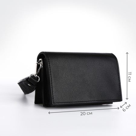 Women's bag Textura, messenger, small size, black color-1