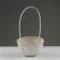 Wicker basket, 20 x 11/35 cm, white, bamboo