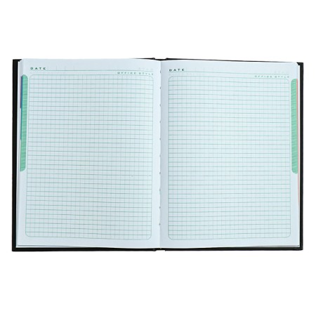 Business notebook in a solid cover A5 80 sheets in the cell "Flower kaleidoscope", matte lamination, 3D foil, 5-color block, block 60 g/m2-2