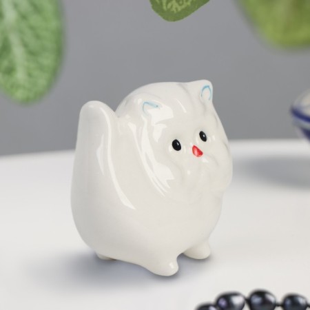 Souvenir "Cat Pers", 7.5x8cm, Gzhel, white color-1