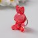 Acryl keychain "Bunny Crystal" mix 4.5x2.5x2 cm