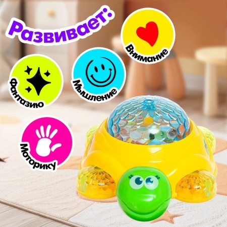 Catcam Musical "Turtle", light, sound effects, works from batteries-3