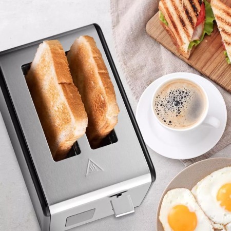 Toster KitFort KT-4094, 870 W, 6 fry modes, 2 toasts, silver-black-4