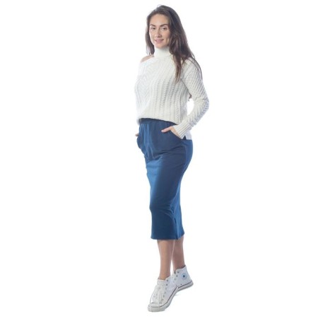 Female skirt, size 44, blue color-1