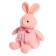 Soft toy "Knitted bunny", pink color, 38 cm