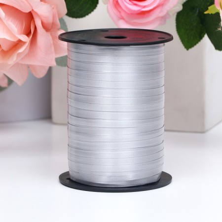 Tape for decor and gifts, silver, 0.5 cm x 250 m-1