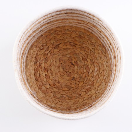 Storage basket "Ecuador", 23 x 23 x 17 cm, natural. white-3