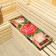 Rug-lane with a print "Happy New Year, with a light steam", 50x155 cm
