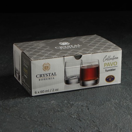 PAVO, glass stacks, 60 ml, 6 pcs-2