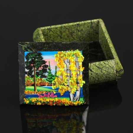 The scenery box "Autumn", stone crumbs, serpentus mix-6