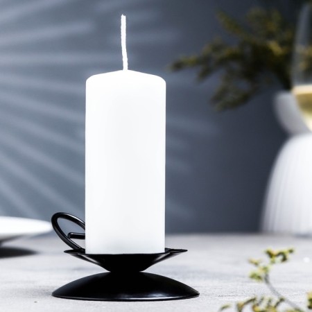 Climber "Flower N" metal per 1 candle, 9x3.5 cm, black