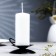 Climber "Flower N" metal per 1 candle, 9x3.5 cm, black