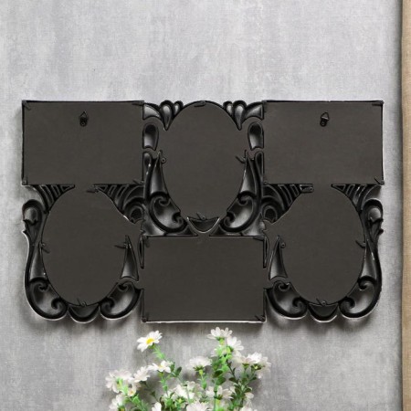 Photo frame plastic in 6 photos 10x15 cm "Stylish" silver 50.5x31 cm-3