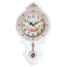 Watching interior watches with a pendulum, 2 batteries, 56 x 30 x 28 cm, D-20 cm, white