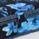 Casket for needlework "Blue flowers on blue" 18x12x9.5 cm